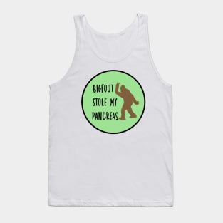 Bigfoot Stole My Pancreas Emerald Green Tank Top